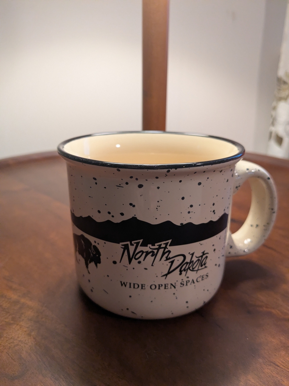 North Dakota Wide Open Spaces Cream Speckled Mug